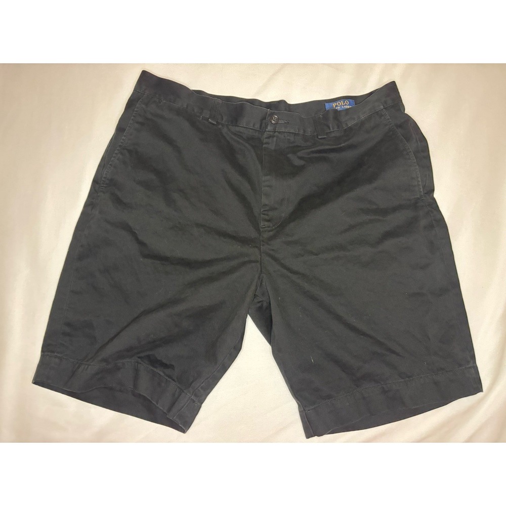 Polo Ralph Lauren Chino Shorts Men's Size 35 Black 9" Inseam 100% Cotton